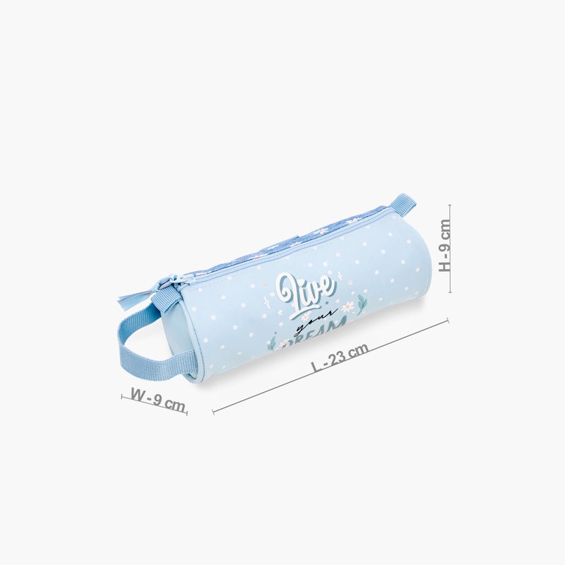 Roll road Pouch - Live your Dreams - 1 Cmprt -Printed (Polyester) Blue \ 23X9X9Cm - Image 2